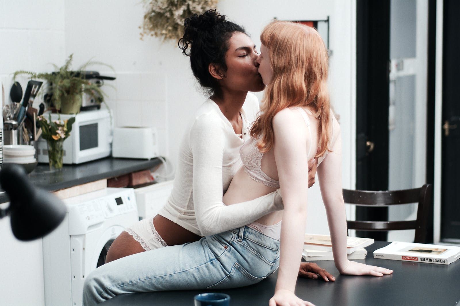 Film still from lesbian short film Coffee with Pleasure 