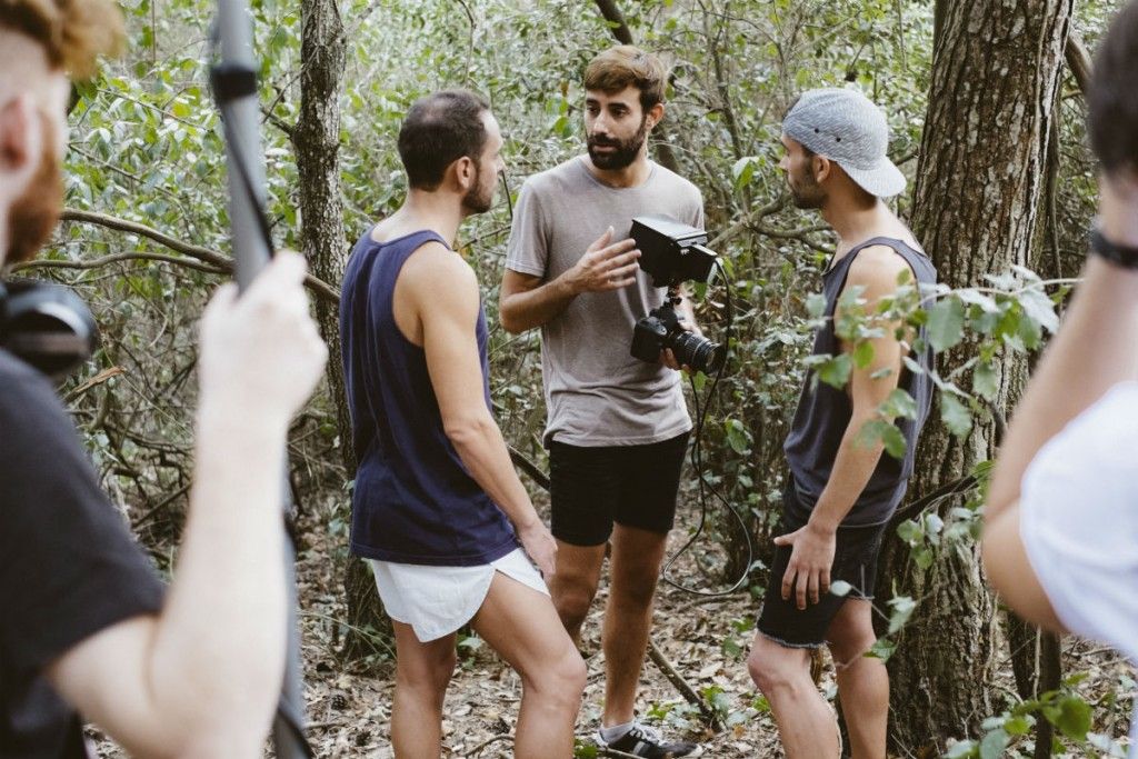 Noel Alejandro BTS of the gay erotic film Fuck Forest 