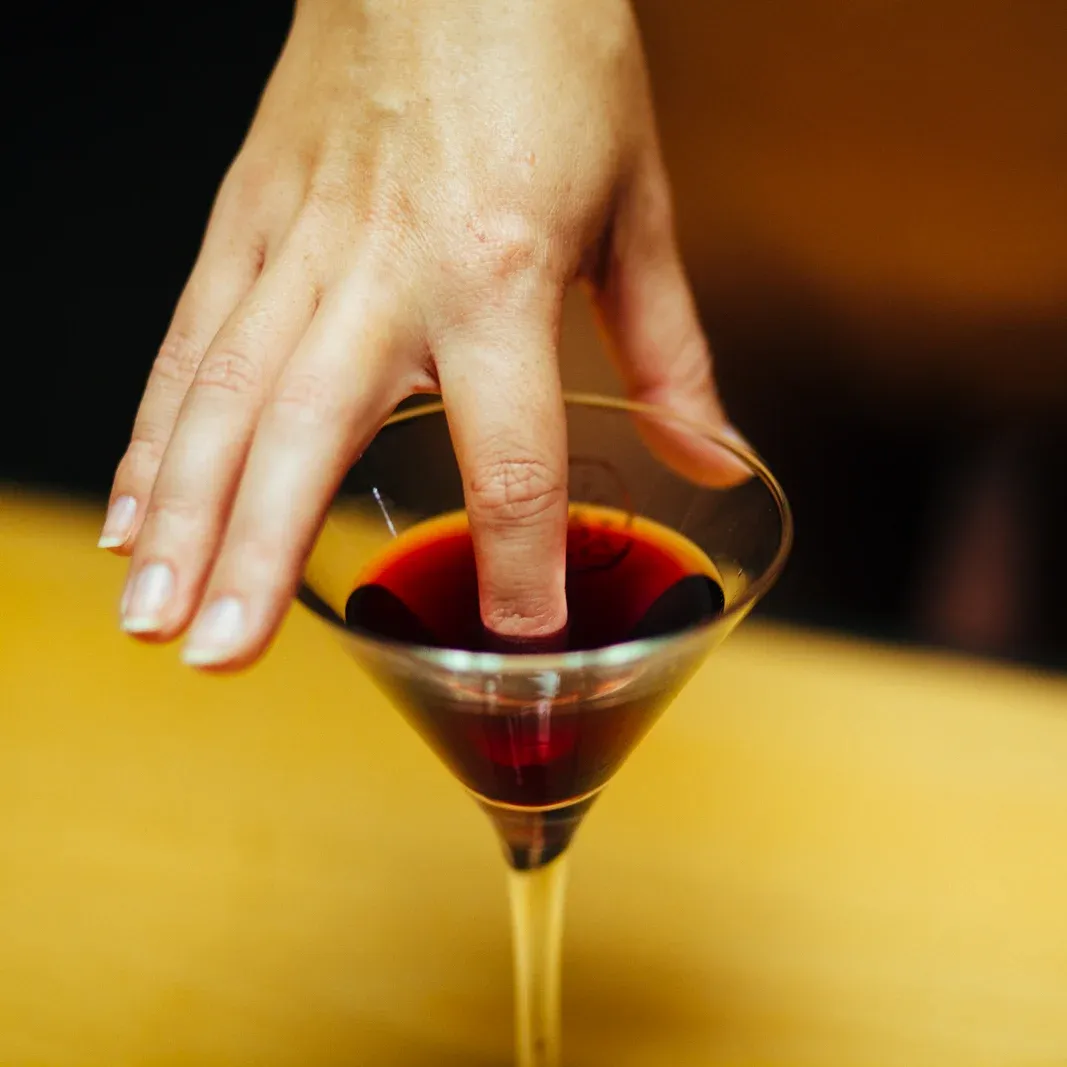 Film still from 'Wine is the Best Lubricant' erotic film on XConfessions by Erika Lust 