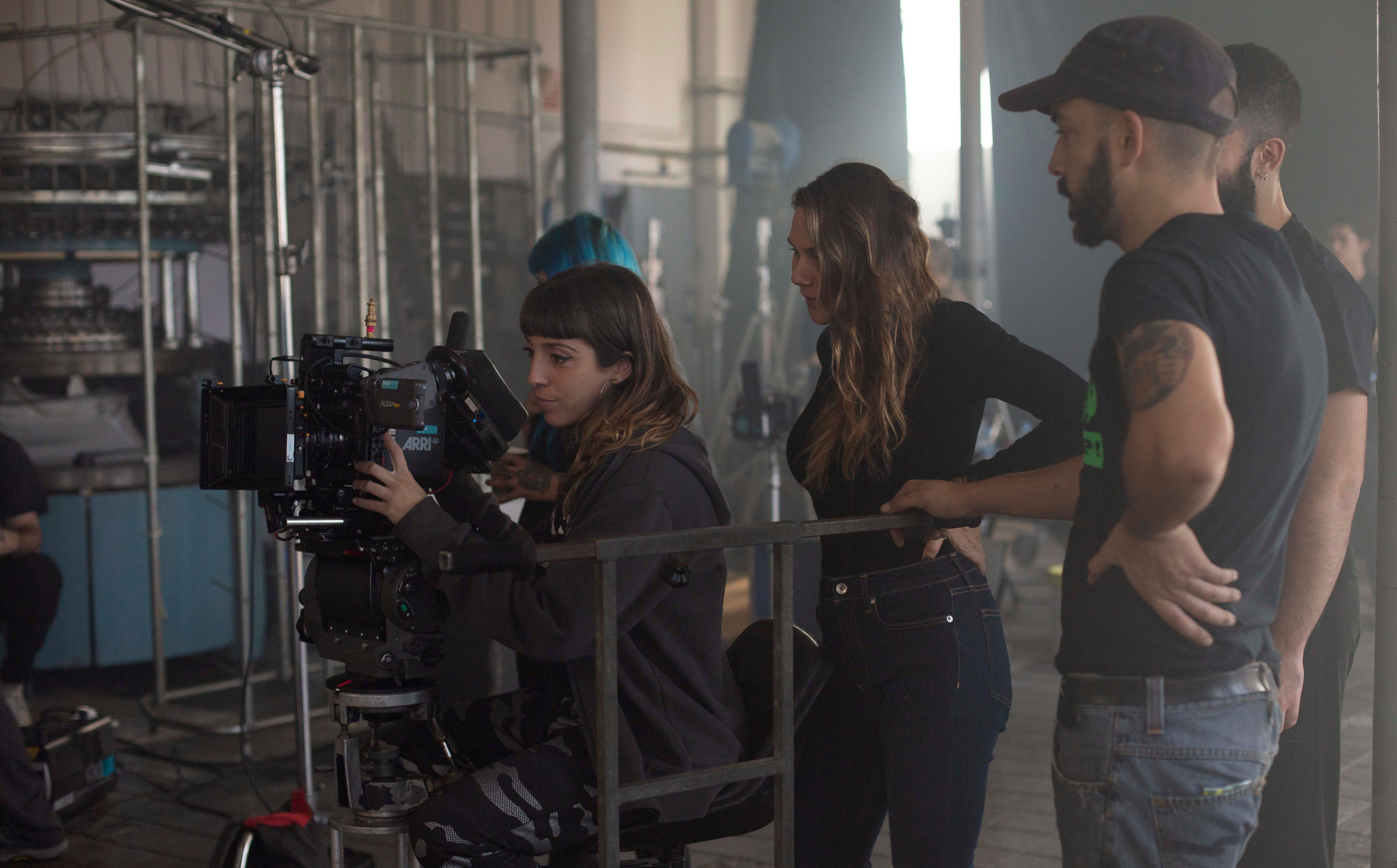 Thais Catala & Erika Lust on set of Ink Addiction