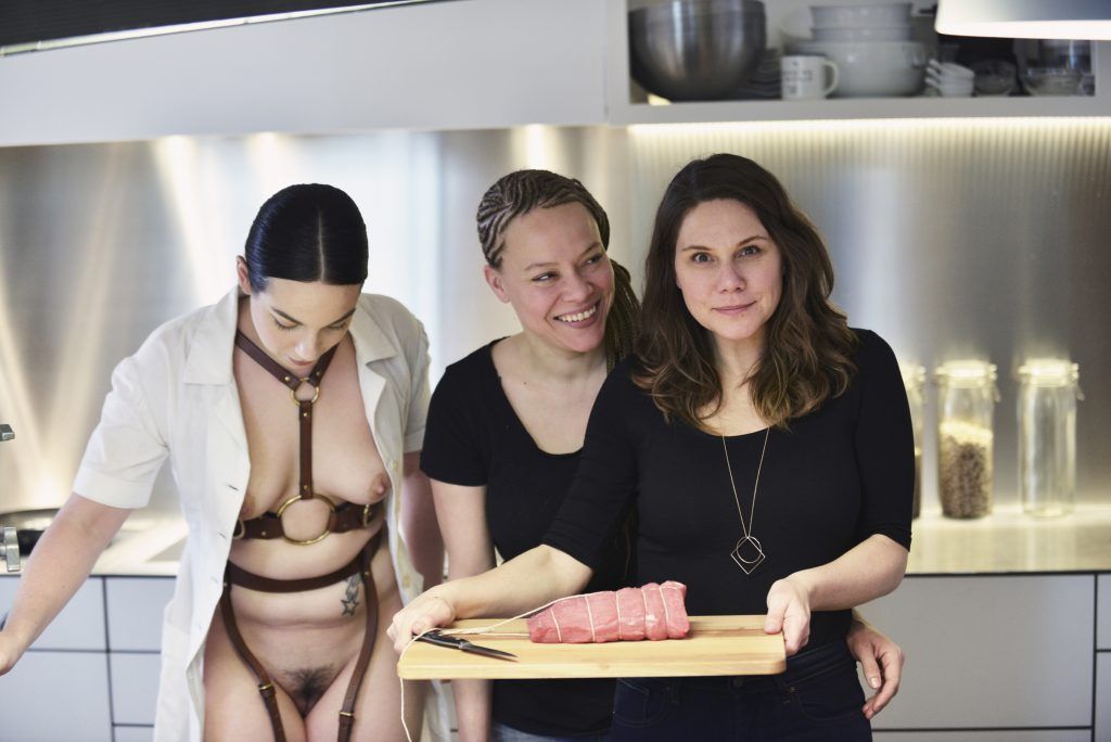 Erika Lust on set of the explicit short film Carne 