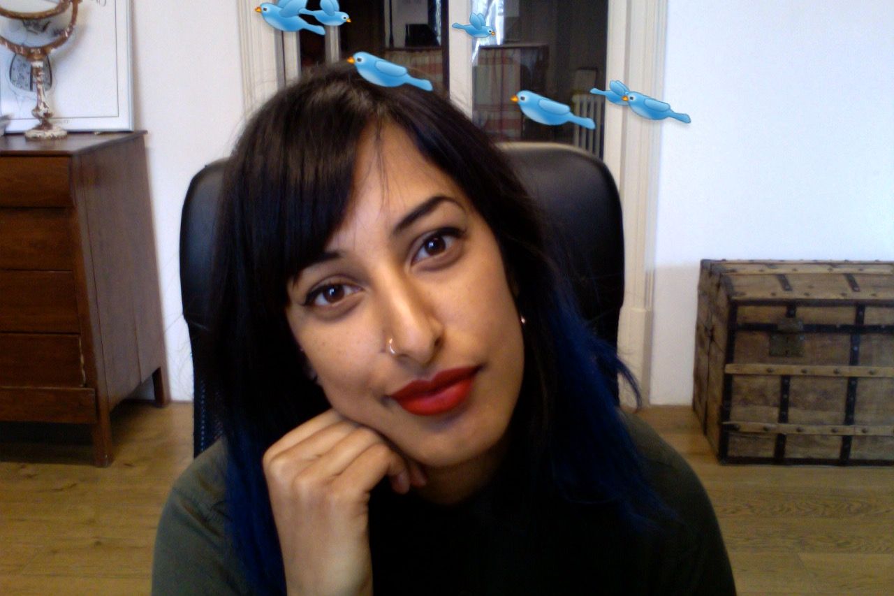 Kali Sudhra in the Erika Lust Films office