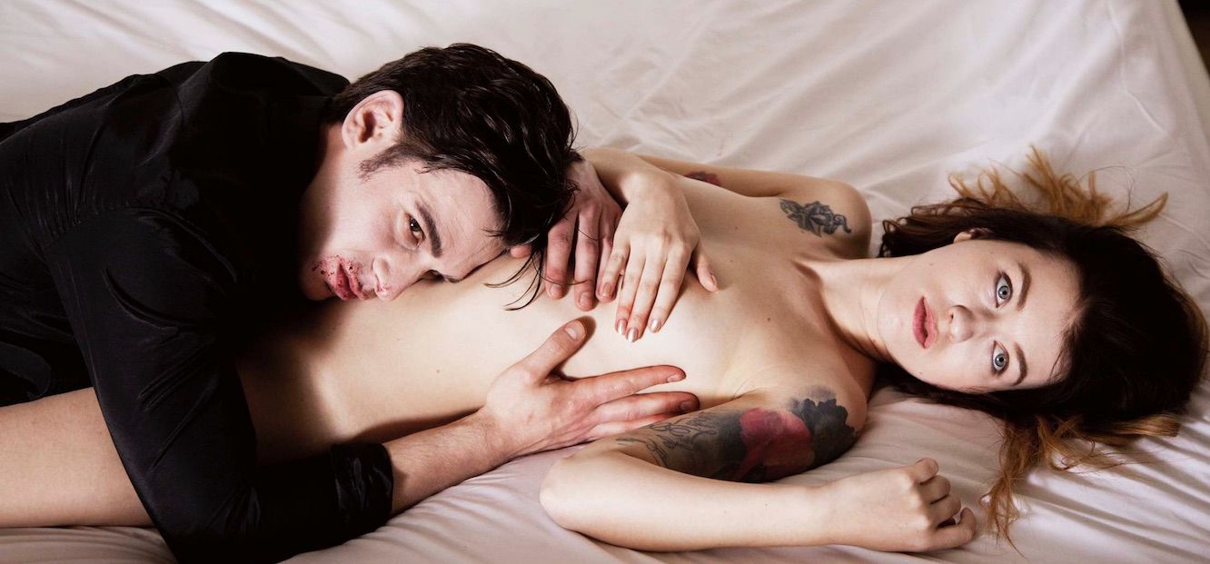 an erotic film still from 'Can Vampires Smell My Period Blood?' with Mischa Cross